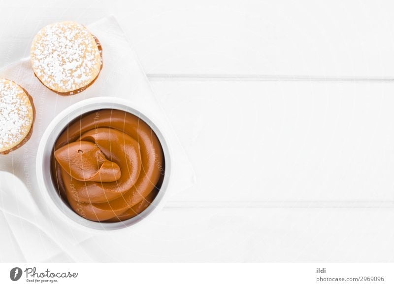 Lateinamerikanischer Manjar oder Dulce de Leche Dessert weich Lebensmittel dulce de leche Arequipe blanco doce de leite Karamell Toffee süß Konfekt melken