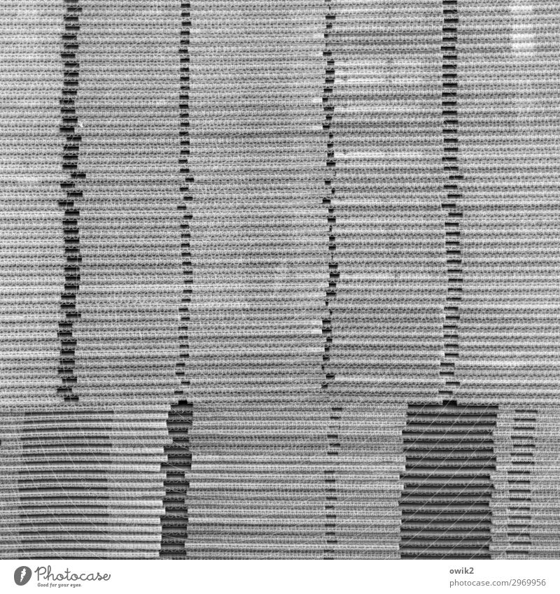 Pappenheimer Verpackungsmaterial Karton Stapel Zusammensein groß hoch grau Ecke Schwarzweißfoto abstrakt Muster Strukturen & Formen Menschenleer