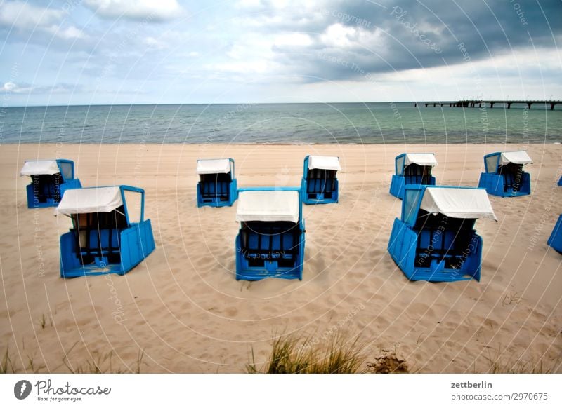 Strandkörbe am Strand Ferien & Urlaub & Reisen Insel Küste Mecklenburg-Vorpommern Meer mönchgut Natur Ostsee Ostseeinsel Reisefotografie Rügen Sand Sandstrand