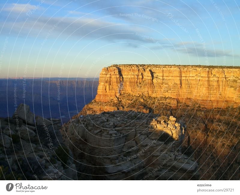 grand canyon Grand Canyon Arizona Schlucht Sonnenuntergang Riff tief Panorama (Aussicht) Berge u. Gebirge USA Felsen groß