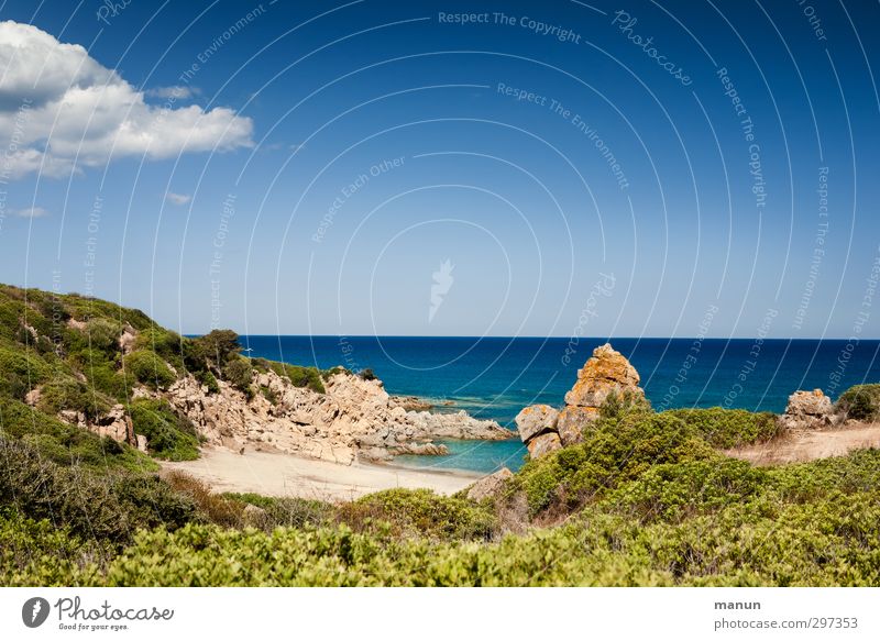 Einbuchtung Ferien & Urlaub & Reisen Ferne Sommer Sommerurlaub Natur Landschaft Urelemente Erde Sand Luft Wasser Himmel Schönes Wetter Wärme Hügel Felsen Küste