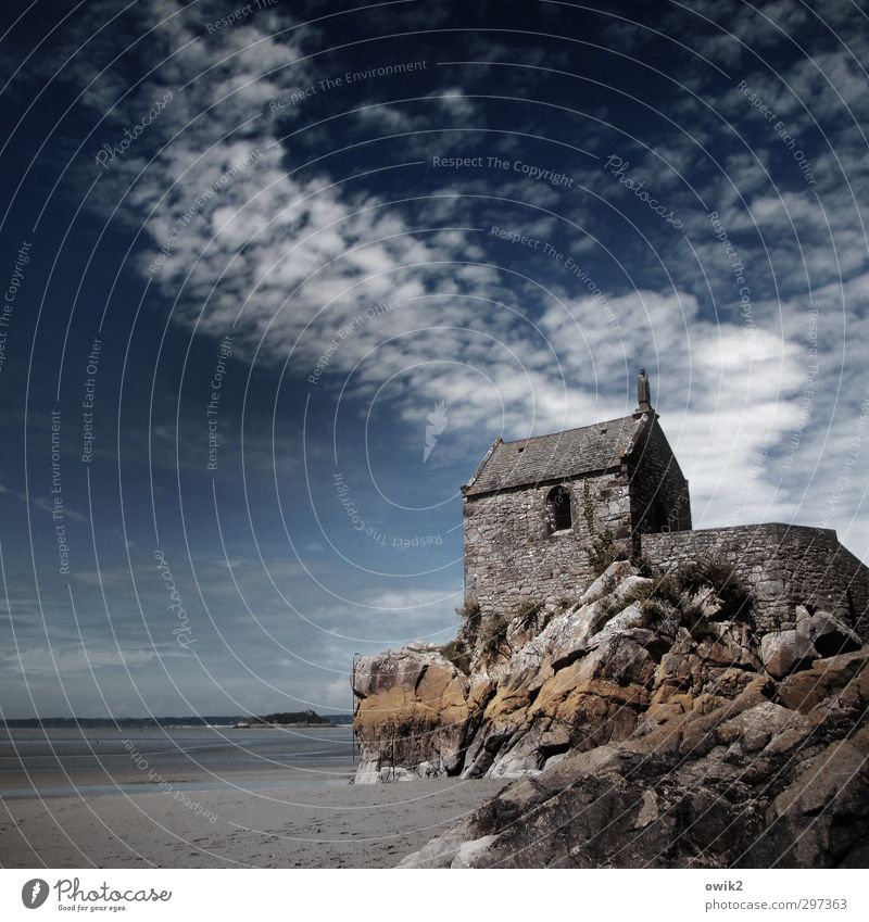 Kapelle mit Meerblick Ferien & Urlaub & Reisen Tourismus Ausflug Ferne Freiheit Umwelt Natur Landschaft Himmel Wolken Horizont Klima Wetter Schönes Wetter