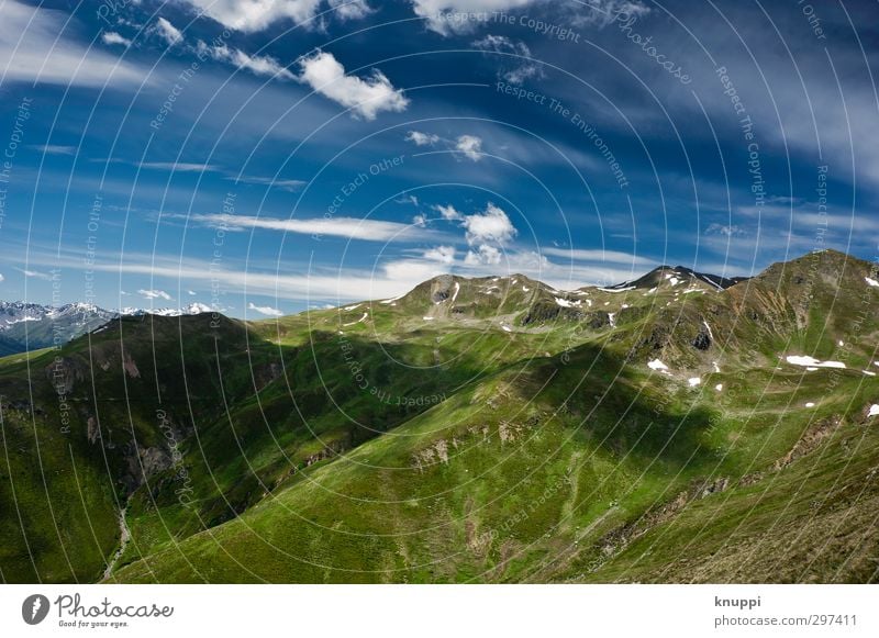 unlimited Umwelt Natur Landschaft Pflanze Erde Luft Himmel Wolken Horizont Sonne Sonnenlicht Sommer Wetter Schönes Wetter Schnee Gras Hügel Felsen Alpen