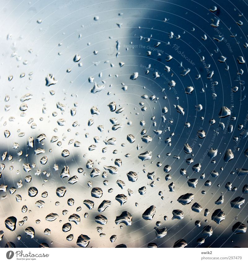 Welt voller Wunder Umwelt Luft Wasser Wassertropfen Himmel Wolken Gewitterwolken Klima Wetter Unwetter Regen hängen Flüssigkeit frisch glänzend klein nah nass