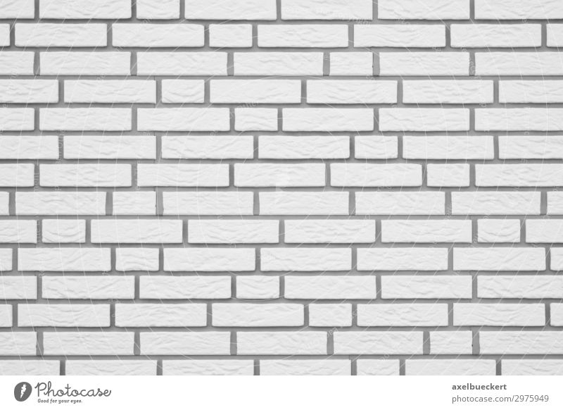 Klinker Mauer Hintergrund weiss Wand Fassade weiß Hintergrundbild horizontal Architektur Gebäudeteil Backstein Textfreiraum Baustelle Strukturen & Formen Muster