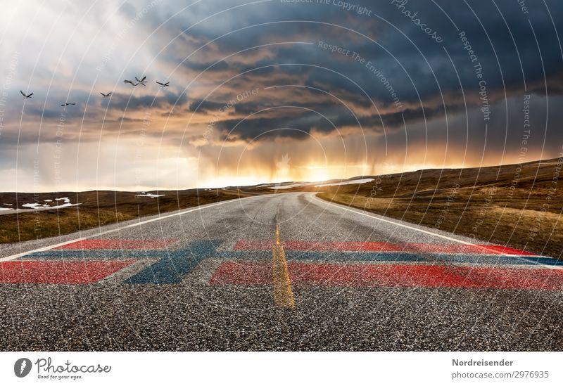 Norwegen Ferien & Urlaub & Reisen Tourismus Freiheit Landschaft Urelemente Sonne Wetter Regen Berge u. Gebirge Verkehr Verkehrswege Straßenverkehr Wege & Pfade