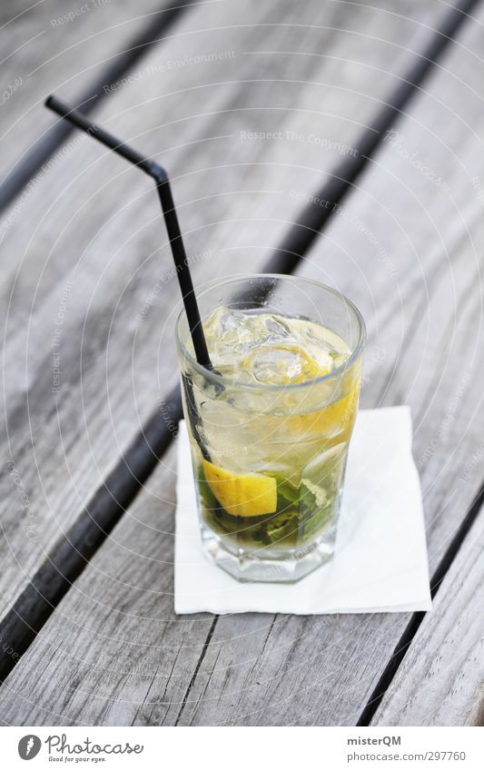 Caip the Vibe. Kunst ästhetisch Caipirinha Cocktail Cocktailbar Cocktailglas Limone kalt gekühlt Trinkhalm Lounge Sommer Sommerurlaub Pause Sommerfest Getränk