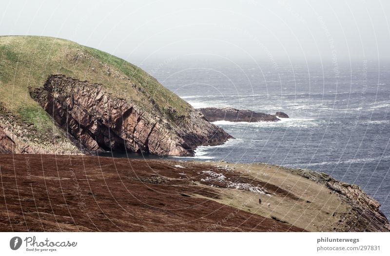 Am Ende der Welt Tourismus Ausflug Abenteuer Ferne Freiheit Meer Insel Umwelt Natur Landschaft Pflanze Urelemente Erde Wasser Himmel Klima Wetter Sturm Nebel