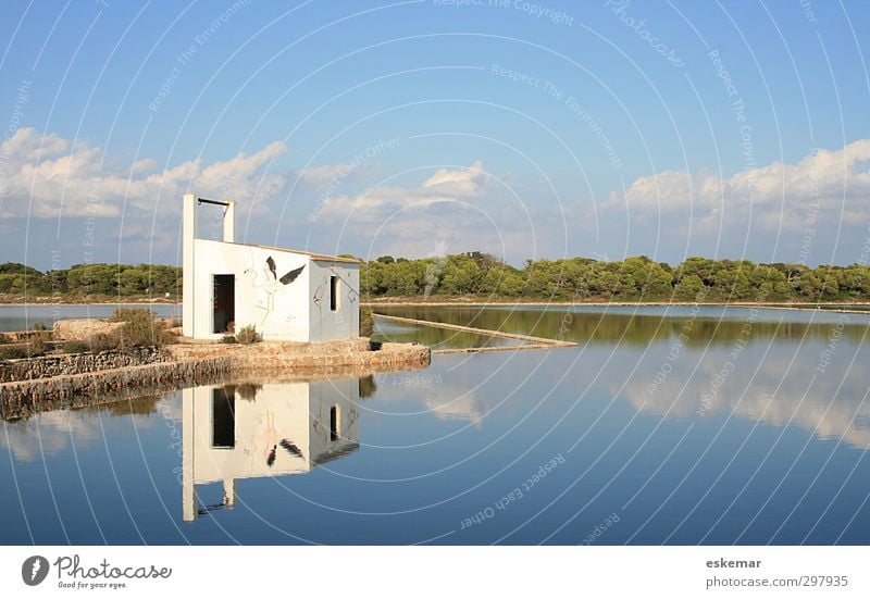 Salinen Formentera Ferien & Urlaub & Reisen Tourismus Sommer Sommerurlaub Insel Landschaft Wasser Himmel Schönes Wetter See authentisch blau ästhetisch Umwelt