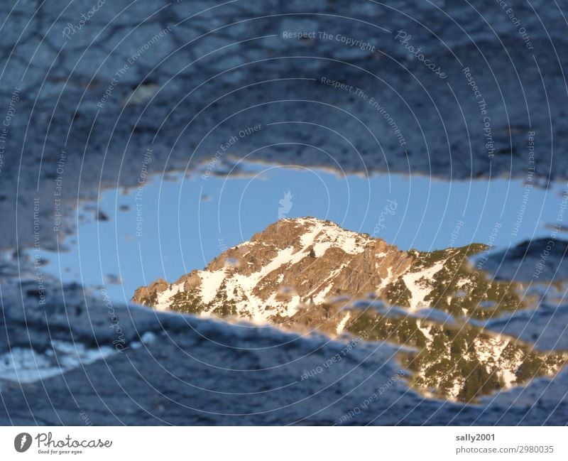 Bergblick... Landschaft Winter Schönes Wetter Schnee Alpen Berge u. Gebirge Gipfel Schneebedeckte Gipfel außergewöhnlich Einsamkeit Natur Umweltverschmutzung