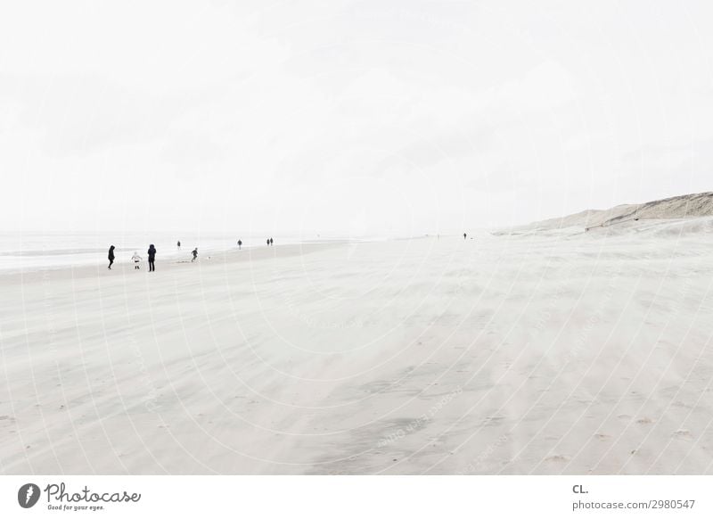 am strand Ferien & Urlaub & Reisen Tourismus Ausflug Ferne Freiheit Strand Mensch Menschengruppe Umwelt Natur Landschaft Urelemente Sand Wasser Himmel Wetter