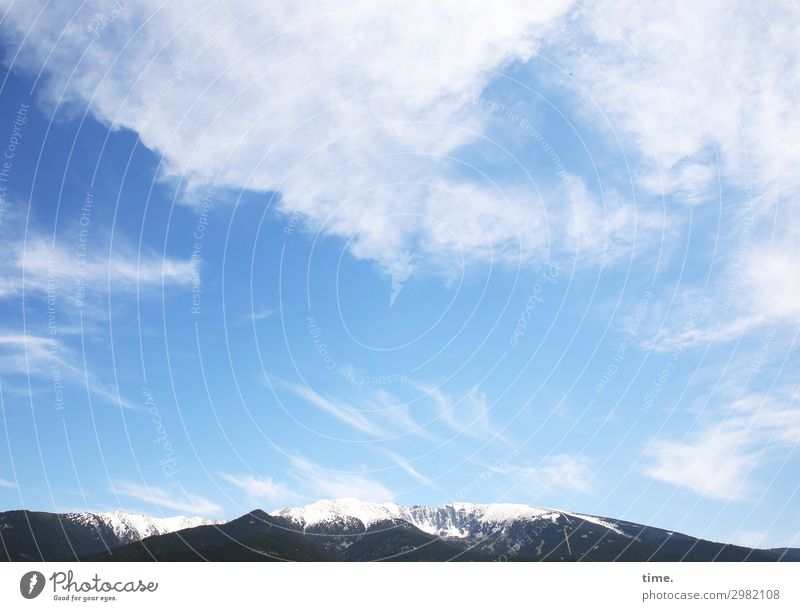 luftige Höh'n Wintersport Klettern Bergsteigen Umwelt Natur Landschaft Himmel Wolken Schönes Wetter Wind Schnee Berge u. Gebirge Gipfel Schneebedeckte Gipfel