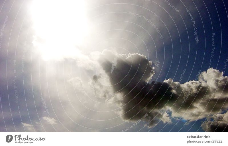 clouded sky [2] Wolken himmlisch Himmel Sonne blau hell