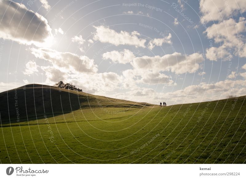 Zum Hörnle Mensch Leben 3 Umwelt Natur Landschaft Himmel Wolken Sonne Sonnenlicht Sommer Schönes Wetter Wärme Grünpflanze Wiese Hügel frei groß Unendlichkeit