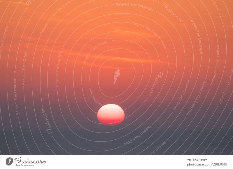 Sonnenaufgang Ferien & Urlaub & Reisen Sommerurlaub Meer orange rosa rot Morgen schön Himmel Wolken Romantik mehrfarbig Horizont Farbfoto Außenaufnahme