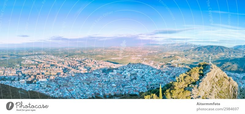 Jaen Stadtbild Ferien & Urlaub & Reisen Berge u. Gebirge Landschaft Kirche Burg oder Schloss Gebäude Architektur Fluggerät Natur Andalusien Andalusia