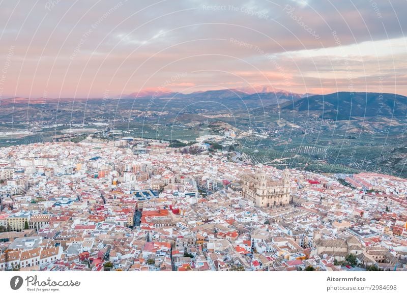 Kathedrale in Jaen Ferien & Urlaub & Reisen Landschaft Himmel Kirche Burg oder Schloss Gebäude Architektur Fluggerät oben Religion & Glaube Andalusien Andalusia