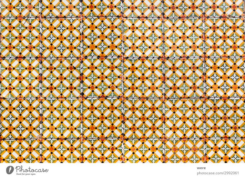 old pattern from historical glazed wall tiles Fassade exotisch retro mehrfarbig Pattern copy space nobody traditional custom Farbfoto Menschenleer