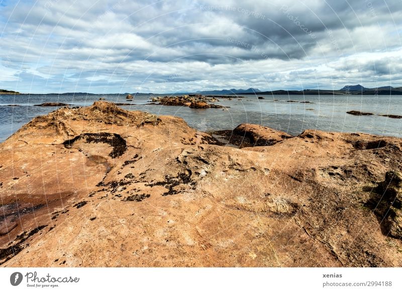 Stein, Wasser, Wolken, Schottland Ferien & Urlaub & Reisen Sommerurlaub Natur Landschaft Klima Klimawandel Schönes Wetter Küste Strand Bucht Laide Ferne