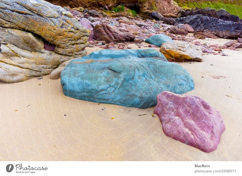 Witherocks Beach in Irland Erholung Tourismus Sommer Strand Meer Landschaft Sand Wasser Wolken Felsen Küste Stein Farbe Ferien & Urlaub & Reisen Atlantik Ebbe