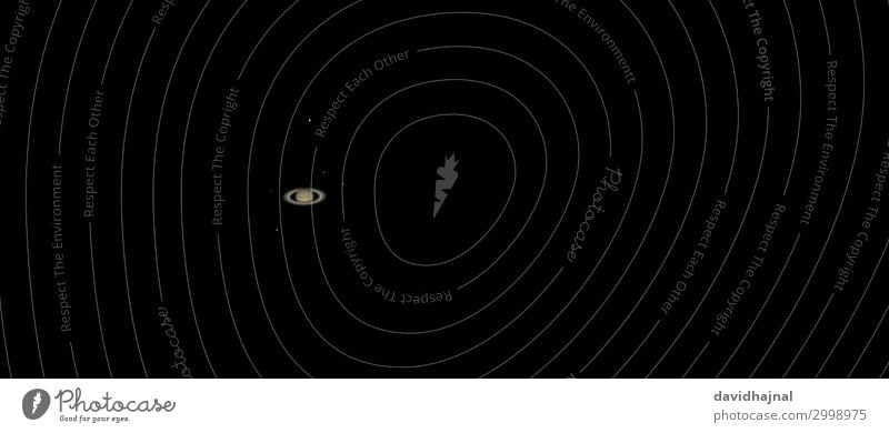 Saturn Technik & Technologie Wissenschaften Fortschritt Zukunft High-Tech Astronomie Teleskop Umwelt Natur Himmel Nachthimmel Stern Planet Ring Mond Titan Rhea