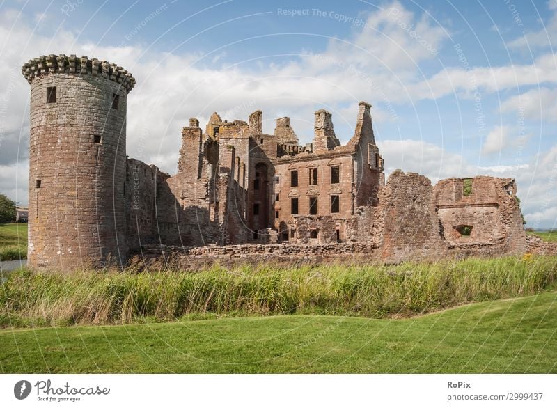 Schloss Caerlaverock bei Dumfries. Lifestyle Reichtum elegant Ferien & Urlaub & Reisen Tourismus Ferne Sightseeing Sommer Sommerurlaub Architektur Umwelt Natur