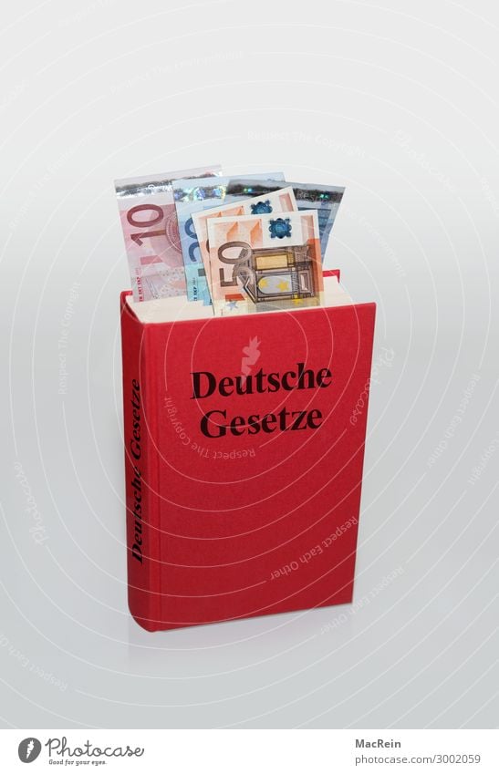 Bestechung Geld Buch Zeichen Gier Ungerechtigkeit betrügen egoistisch Politik & Staat Verfall Euroschein Geldscheine Gesetze und Verordnungen