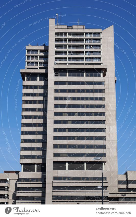 Hochhaus Lister Tor in Hannover - Brutalismus Stadt Haus Gebäude Architektur Fassade hässlich grau Großstadt Deutschland lister tor brutalismus Siebziger Jahre