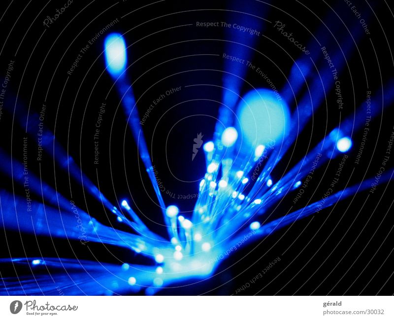 Lichtfaser weiß schwarz Entertainment Lichtstrahl Linse blau Dynamik Lichterscheinung