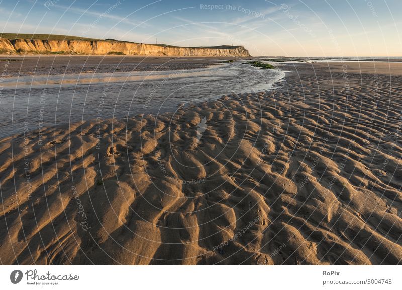 Abend bei Ebbe auf dem Kanal bei Calais. Lifestyle Reichtum Wellness Freizeit & Hobby Ferien & Urlaub & Reisen Tourismus Ausflug Freiheit Sommer Sommerurlaub