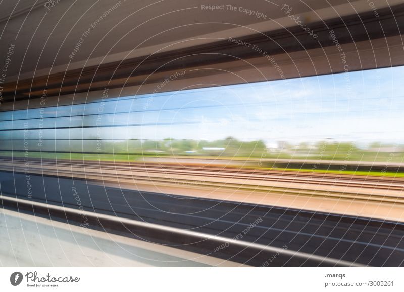 Reise Reise Ferien & Urlaub & Reisen Ausflug Landschaft Schönes Wetter Fenster Verkehr Personenverkehr Bahnfahren Schienenverkehr Zugabteil Geschwindigkeit