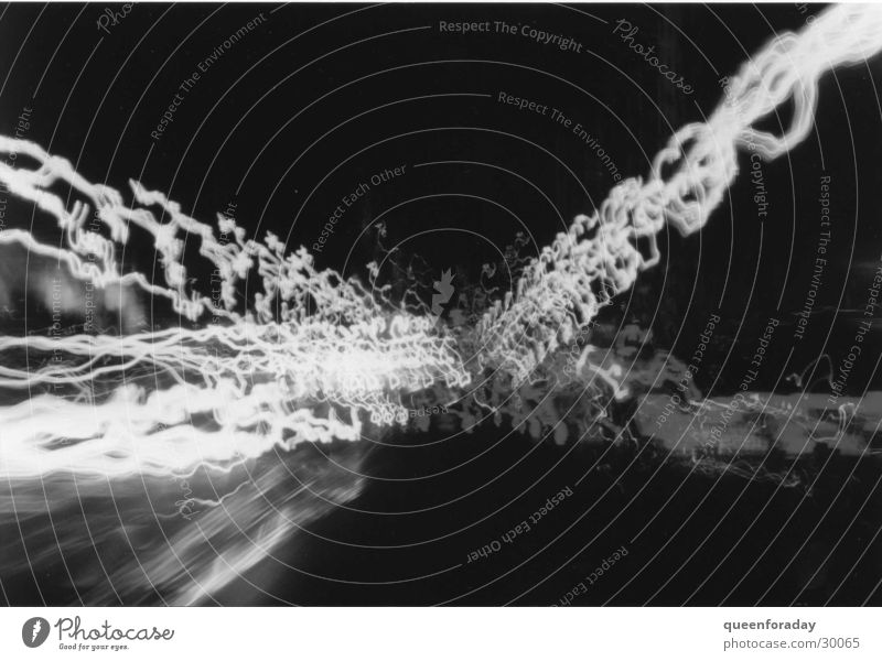 unterwegs Langzeitbelichtung fahren Licht Nacht PKW Straße