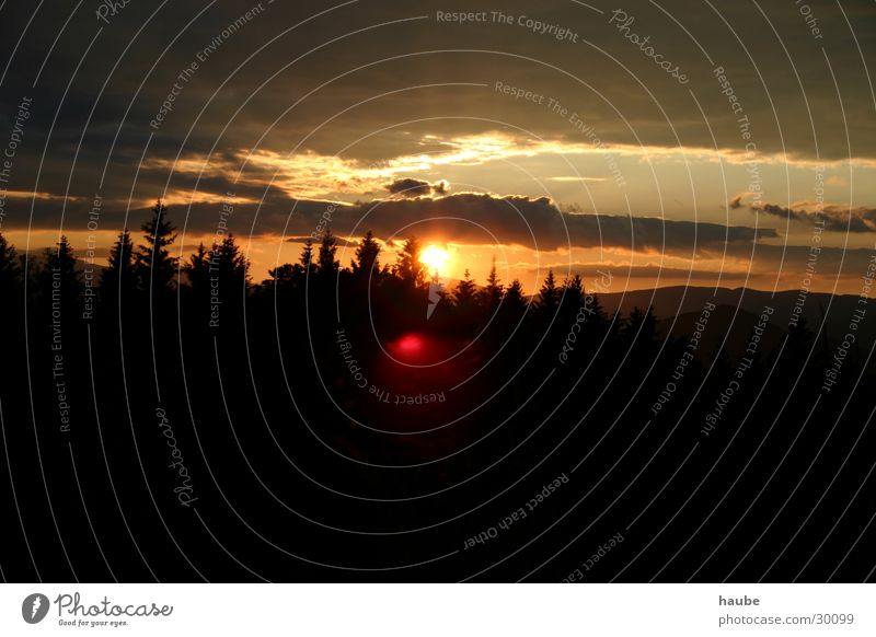 sonnenuntergang Wolken Sturm Licht Berge u. Gebirge Himmel Sonne Gewitter Sonnenblicke