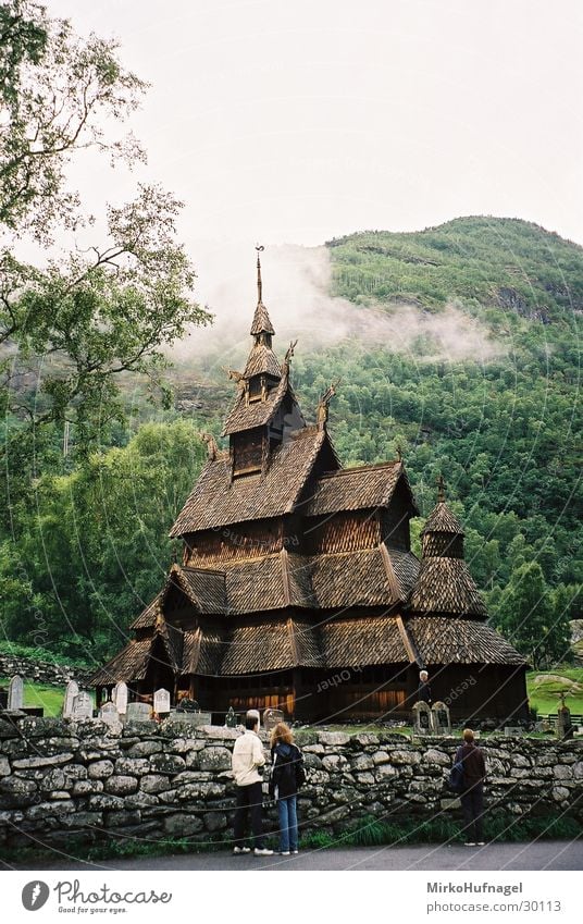 Stabkirche Norwegen Wikinger Skandinavien Freizeit & Hobby Holzkirche Religion & Glaube