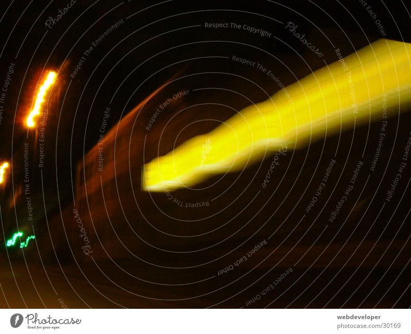 lights Licht Schliere gelb Unschärfe Langzeitbelichtung