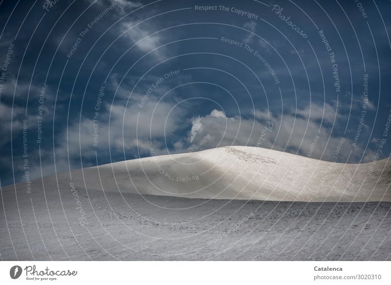 Eine Gletscherdüne Ferien & Urlaub & Reisen Schnee Berge u. Gebirge wandern Umwelt Natur Landschaft Urelemente Himmel Wolken Sommer Winter Schönes Wetter Eis