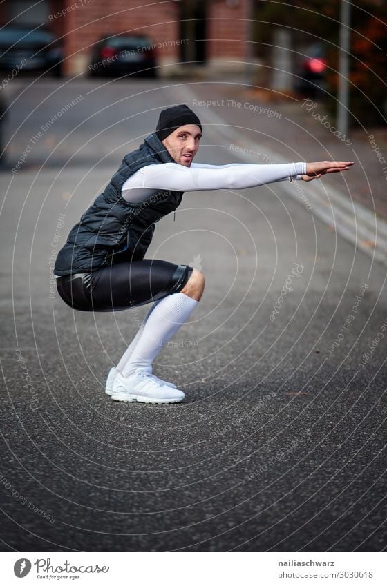 Sportler Lifestyle Gesundheit Gesundheitswesen Leben Wohlgefühl Fitness Sport-Training Leichtathletik Joggen Mensch maskulin Erwachsene Körper 1 30-45 Jahre