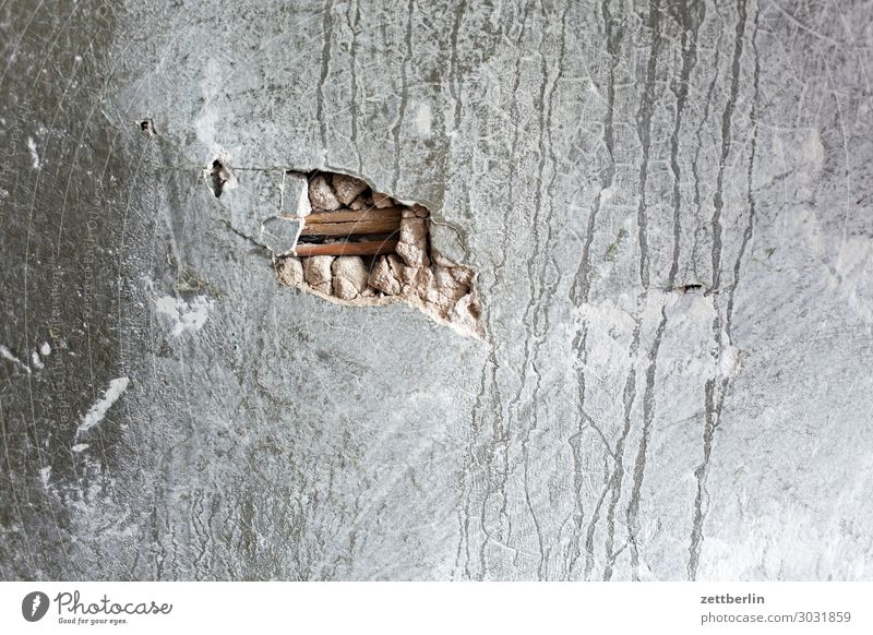 Loch in der Wand Wohnung Raum Innenarchitektur Baustelle Renovieren Modernisierung Farbe Reparatur Schaden Örtlichkeit rabitzwand trockenbau Menschenleer