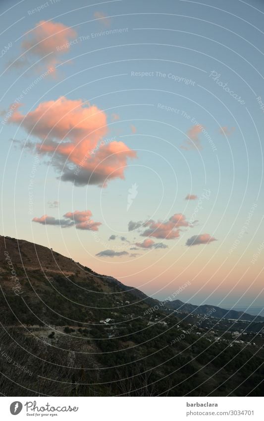 Andalusische Landschaft Ferien & Urlaub & Reisen Urelemente Erde Luft Wasser Himmel Wolken Horizont Winter Schönes Wetter Berge u. Gebirge Meer Spanien