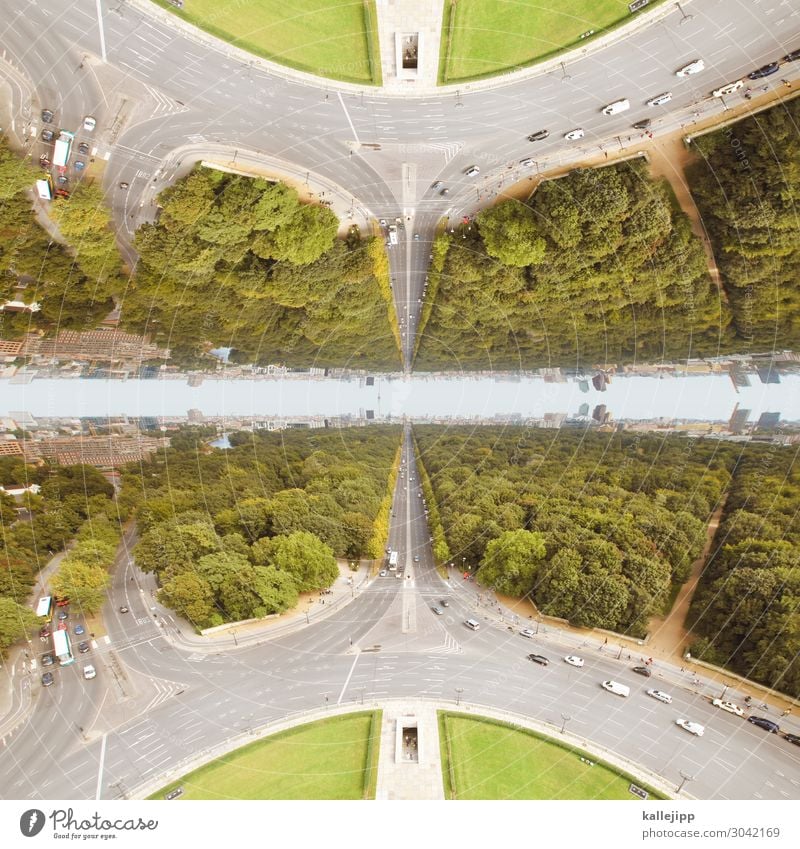 berlin|nilreb Stadt Hauptstadt Stadtzentrum Haus außergewöhnlich Kreisverkehr Straßenverkehr grosser stern Straße des 17. Juni Siegessäule Tiergarten Berlin