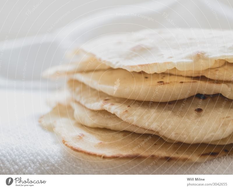 Frische hausgemachte Tortillas Fladenbrot Stapel frisch gebastelt Essen zubereiten kochen & garen Mexikaner Mehl heimwärts Abendessen Mittagessen Lebensmittel