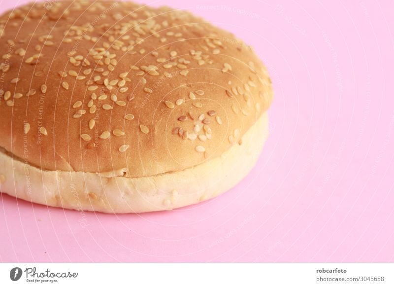 Hamburgerbrötchen mit Sesamsamen Brot Brötchen Ernährung Essen Mittagessen Abendessen Diät Fastfood frisch lecker gelb weiß Farbe Burger Hintergrund Top