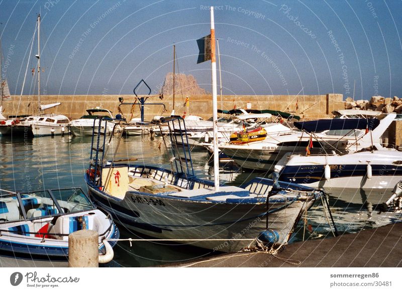 Anglerboot Wasserfahrzeug Meer Ferien & Urlaub & Reisen Schifffahrt Hafen blau