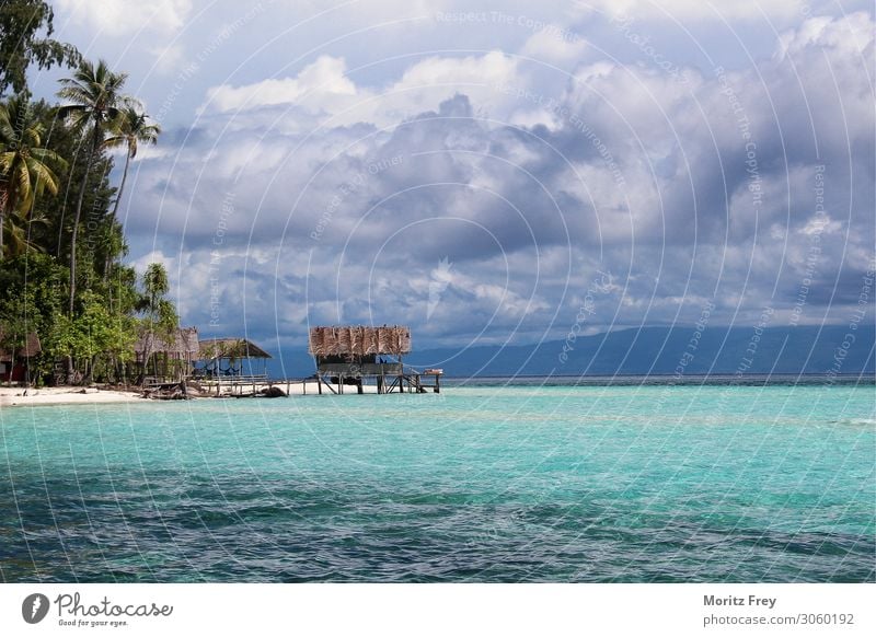 Old wooden platform on stilts in Raja Ampat, Papua, Indonesia. Lifestyle Reichtum Design exotisch Erholung Ferien & Urlaub & Reisen Sommer Strand Natur