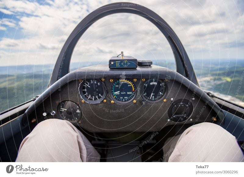 Segelflugzeug Ferien & Urlaub & Reisen Sport Segeln Wind Flughafen Verkehr Cockpit ästhetisch Segelfliegen Farbfoto Außenaufnahme Tag Abend