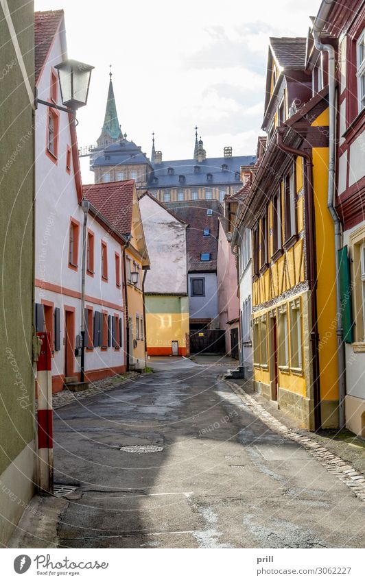 Bamberg in Upper Franconia Haus Kultur Altstadt Fußgängerzone Bauwerk Gebäude Architektur Fassade Straße alt historisch Idylle Nostalgie Tradition Oberfranken