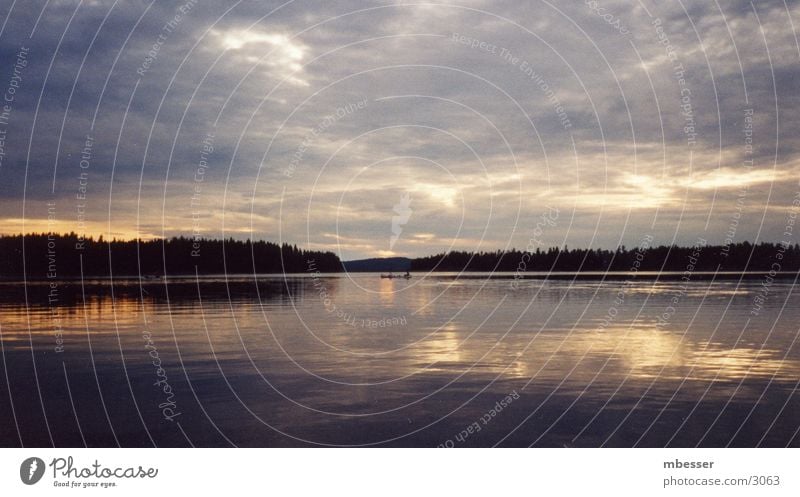 Abend überm See Schweden Natur