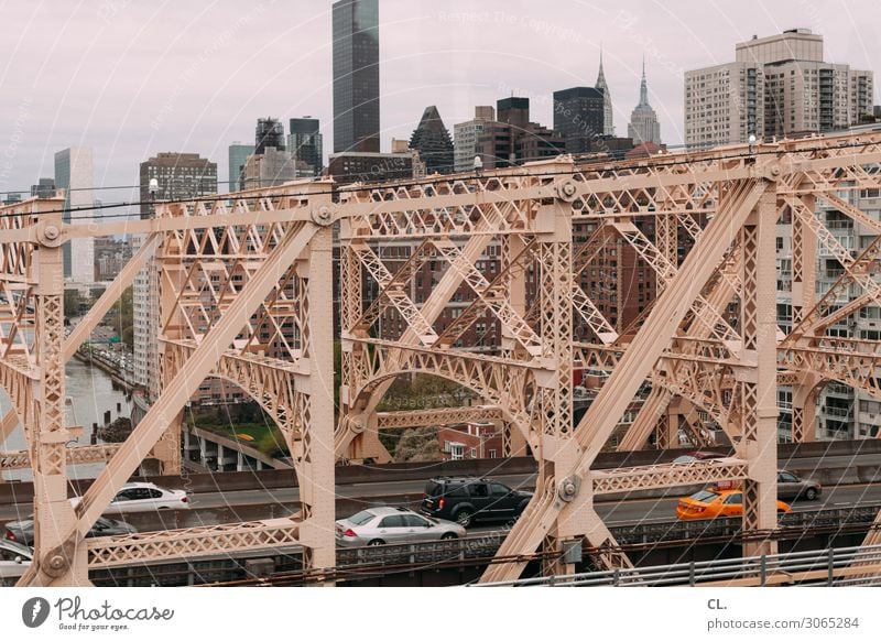 queensboro bridge New York City Manhattan Queensborough Brücke USA Stadt Hochhaus Bauwerk Gebäude Architektur Sehenswürdigkeit Wahrzeichen Verkehr