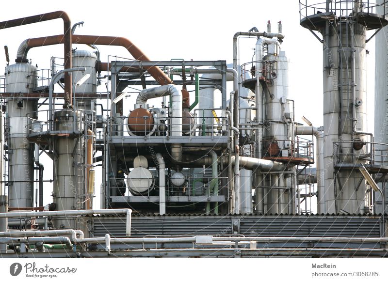 Raffinerie Anlage Industrie Industrieanlage Umweltverschmutzung Industriefotografie Industriebetrieb Rohrleitung Gas Erdölpipeline Farbfoto Außenaufnahme