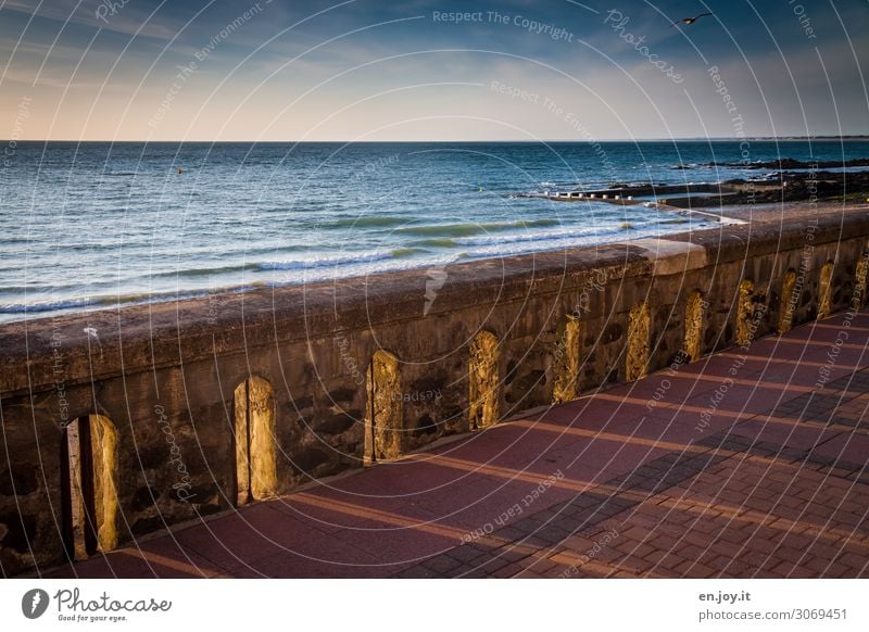 Lichtblicke Ferien & Urlaub & Reisen Sommerurlaub Meer Landschaft Himmel Horizont Sonnenaufgang Sonnenuntergang Schönes Wetter Frankreich Normandie leuchten